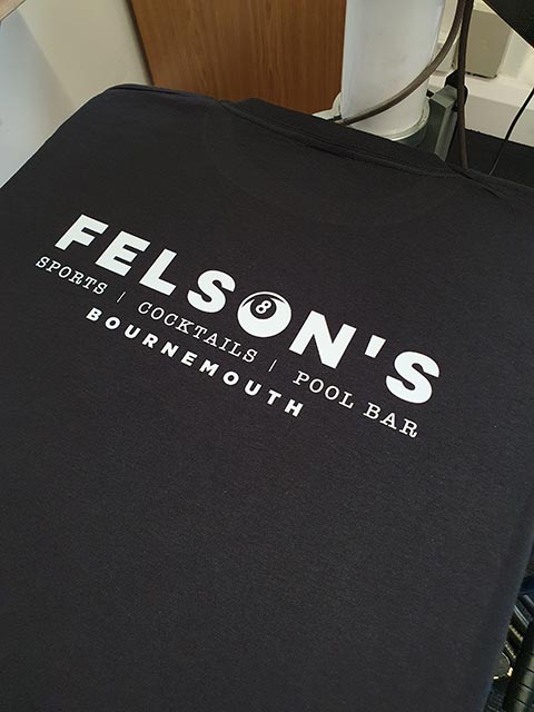 Felson's Bournemouth T-Shirt Print by Barritt Garment Printing Bournemouth
