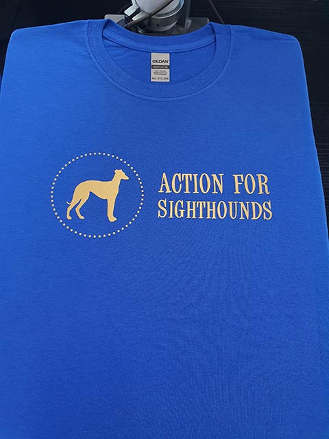 Action for Sighthounds T-Shirt Print by Barritt Garment Printing Bournemouth