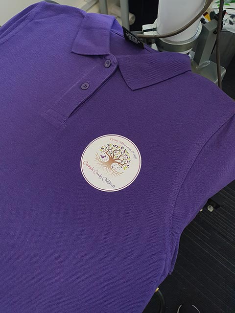 Carmela Coady Childcare Polo Shirt Print by Barritt Garment Printing Bournemouth