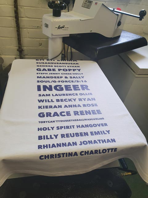 Custom Design T-Shirt Print by Barritt Garment Printing Bournemouth