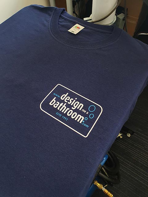 DesignMeABathroom.com T-Shirt Print by Barritt Garment Printing Bournemouth