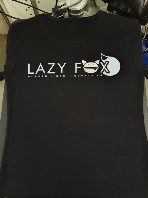 Lazy Fox Burger and Bar Uniform Print by Barritt Garment Printing Bournemouth