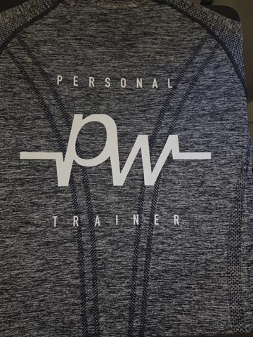 Paul Watson Fitness Personal Trainer Sports Top Printing by Barritt Garment Printing Bournemouth
