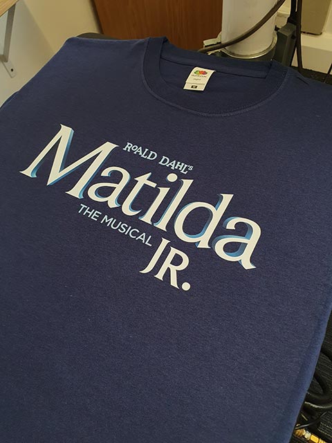 The Swanage School Matlida Jr The Musical T-Shirt Print by Barritt Garment Printing Bournemouth