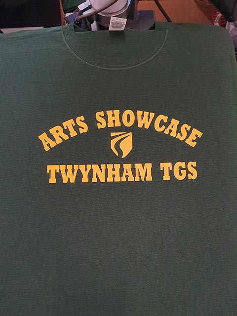 Twynham School Arts Showcase T-Shirt Print by Barritt Garment Printing Bournemouth