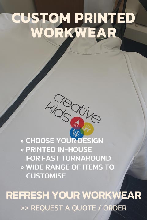 Custom Workwear Printed by Barritt Garment Printing Bournemouth