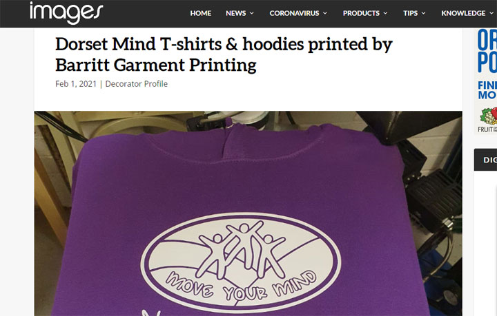 Dorset Mind T-shirts & Hoodies Printed by Barritt Garment Printing